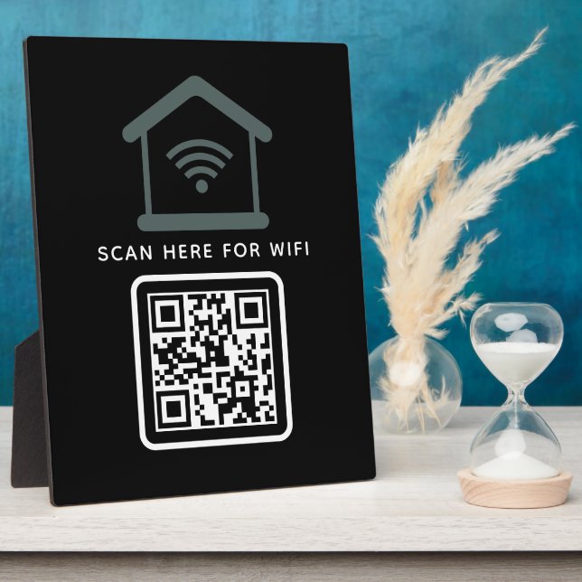 Wifi QR Code Scan to Connect Self Adhesive  Plaque (Side)