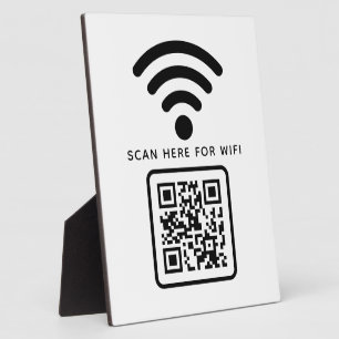 Wifi QR Code Scan to Connect Self Adhesive  Plaque
