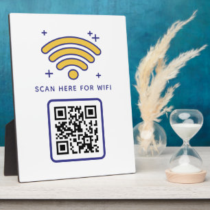 Wifi QR Code Scan to Connect Self Adhesive Plaque