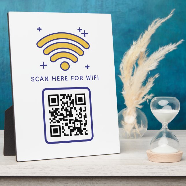 Wifi QR Code Scan to Connect Self Adhesive  Plaque (Side)