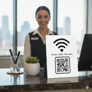 Wifi QR Code Scan to Connect Self Adhesive Plaque