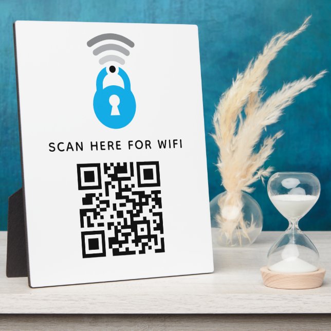 Wifi QR Code Scan to Connect Self Adhesive  Plaque (Side)