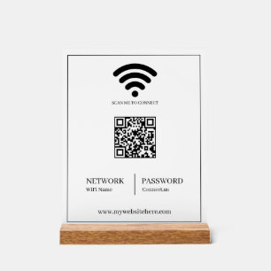 WiFi QR Network Acrylic Sign