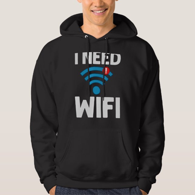 Wifi Router Internet Password Quotes Computer Wlan Hoodie (Front)