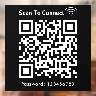 Wifi Scan To Connect Password Qr Code Black