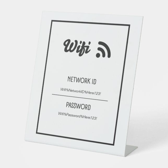 Wifi Sign for Business (Front)