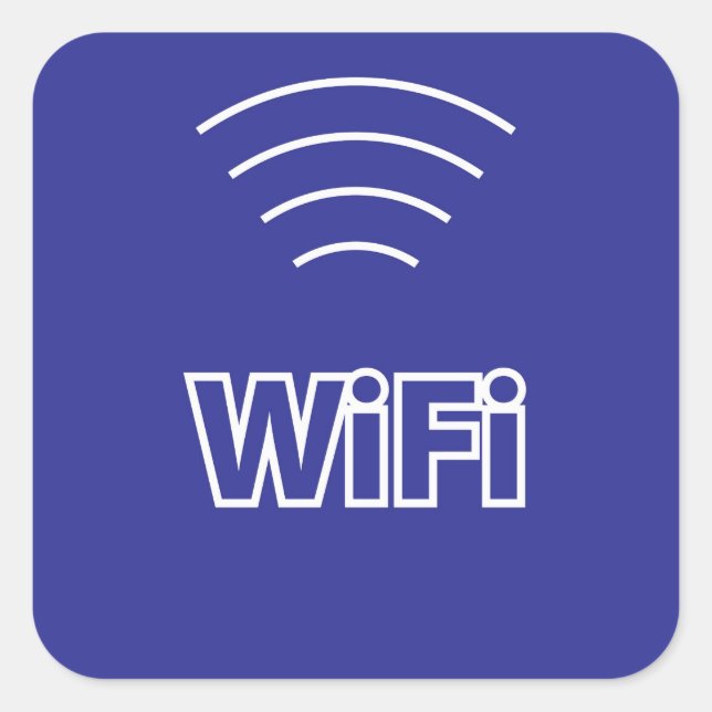 WiFi Sign Square Sticker (Front)