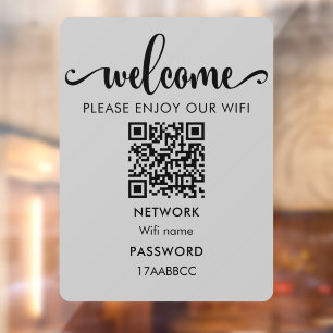 WIFI Welcome QR Code   Please Enjoy Our Wifi Grey