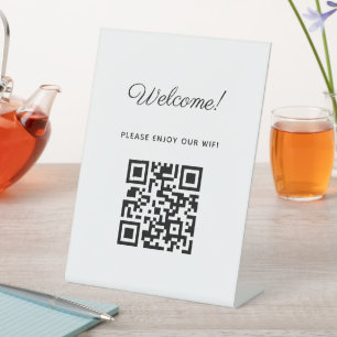 WIFI Welcome Sign with QR Code 