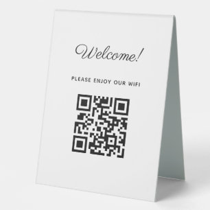 WIFI Welcome Sign with QR Code 