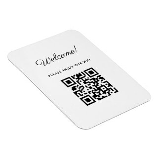 WIFI Welcome Sign with QR Code  Magnet