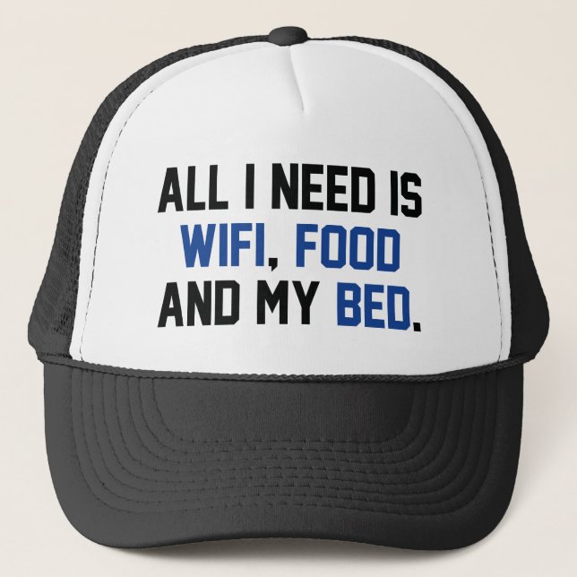WifiFoodBed1C Trucker Hat (Front)
