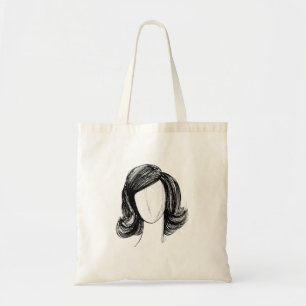 Wig Fashion Sketch Tote Bag