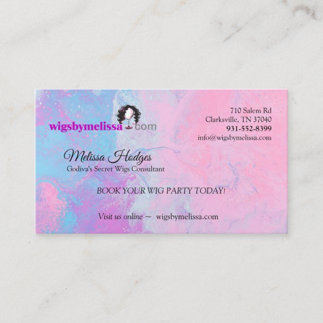 Wig Shop Business Card (Front)
