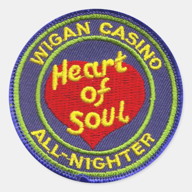 Wigan Casino All-Nighter Classic Round Sticker (Front)