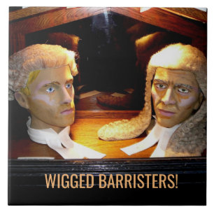 Wigged Barrister White Ceramic 6×6 Tile