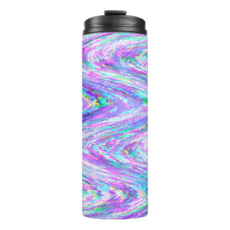 Wiggle glitch lines colourful purple  thermal tumbler