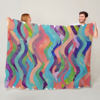 Wiggles and Waves Fleece Blanket