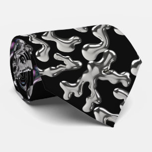 Wiggling letters pattern - WIGLET01🧬.Black BG Tie