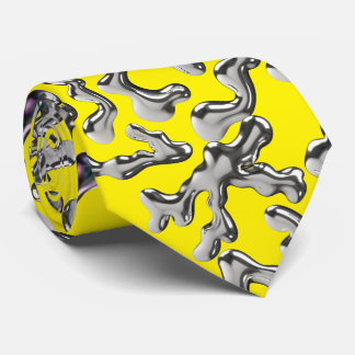 Wiggling letters pattern - WIGLET01🧬.Yellow BG Tie