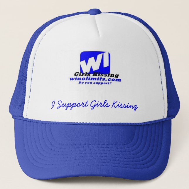 wigknewlogoblue, I Support Girls K... - Customised Trucker Hat (Front)