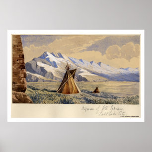 Wigwam of Ute Indians, Salt Lake City Poster
