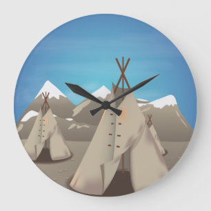 Wigwam -teepee large clock