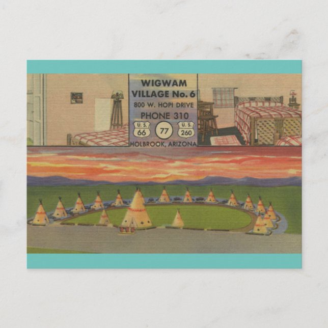 Wigwam Village Motel Route 66 Holbrook, Arizona  Postcard (Front)