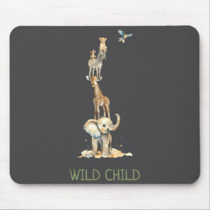 Wiild Child Jungle Safari Animals Toddler Mouse Pad