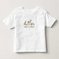 WiILD CHILD Woodland Animals Baby Toddler T-Shirt
