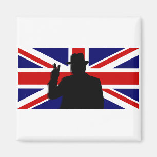 Wiinston Churchill British bulldog Magnet