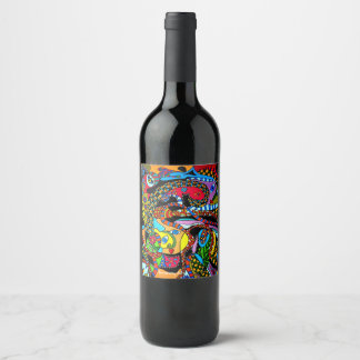 Wijn Happy-Art Wine Label