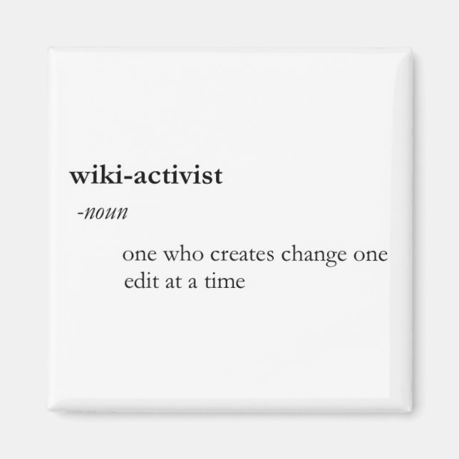 Wiki-activist Magnet (Front)