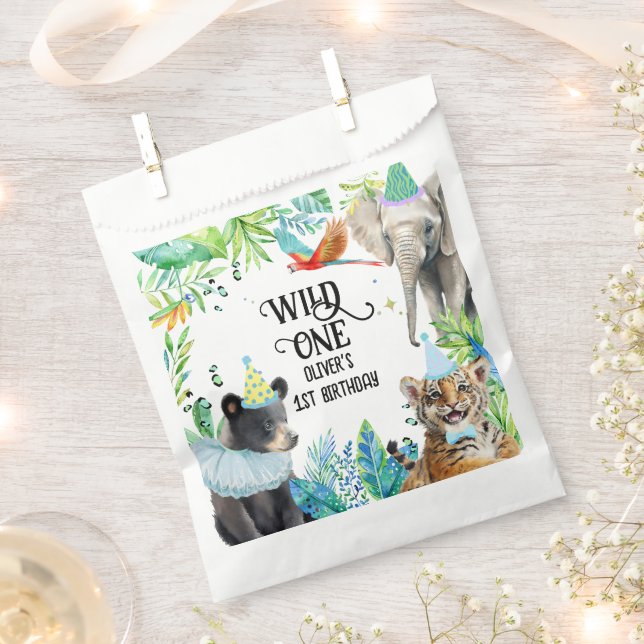 Wil Birthday Safari Animals Favour Bag (Clipped)