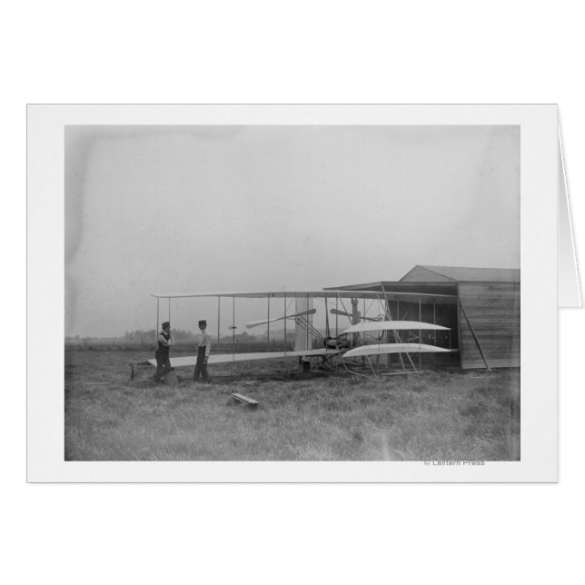 Wilbur & Orville Wright in 2nd powered machine (Front Horizontal)