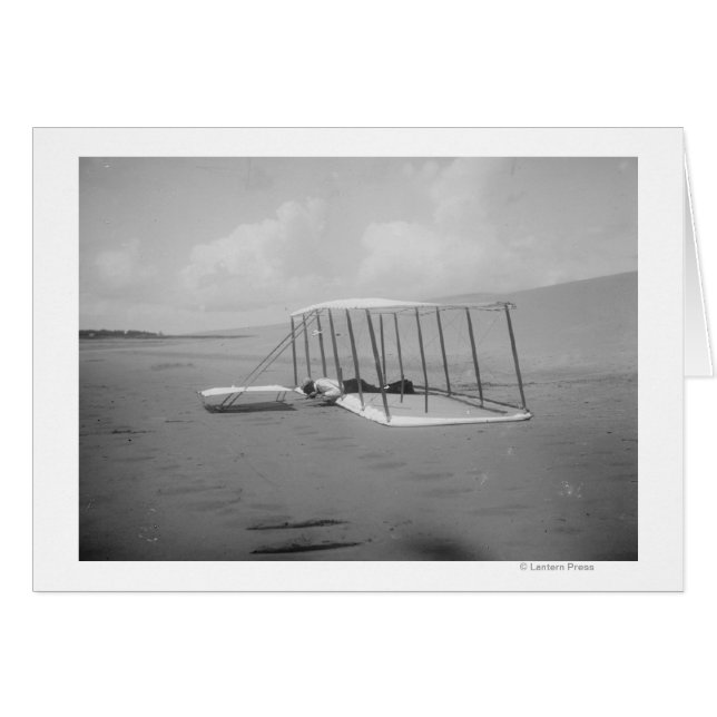 Wilbur Wright in prone position on (Front Horizontal)