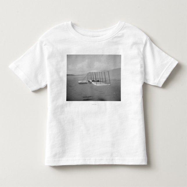 Wilbur Wright in prone position on Toddler T-Shirt (Front)