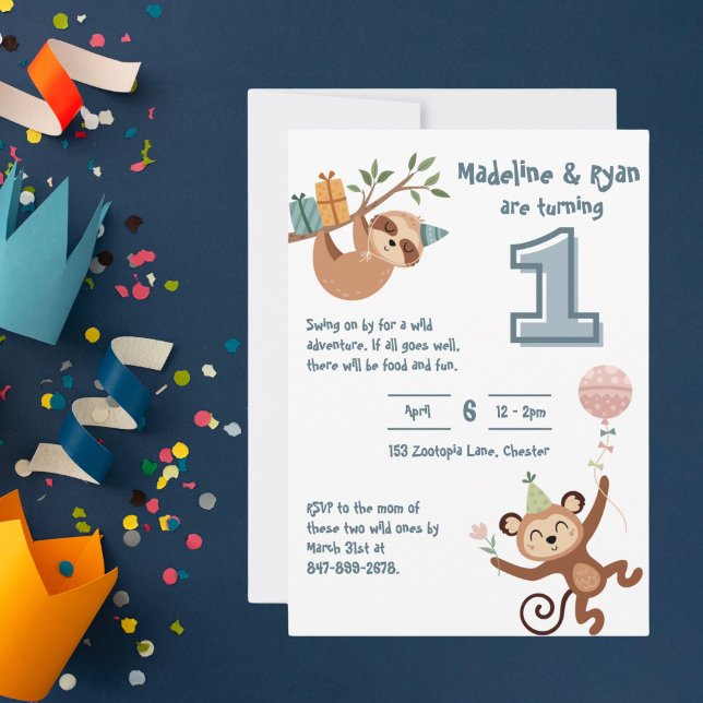 Wild 1st Birthday Invitation (Creator Uploaded)