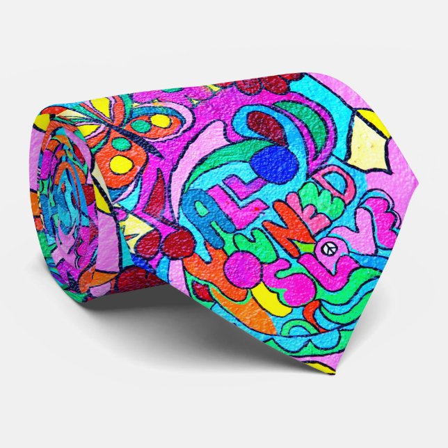 wild 70's love colours tie (Rolled)
