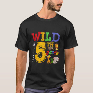 Wild About 5Th Grade Shirt Safari Animals Back To 