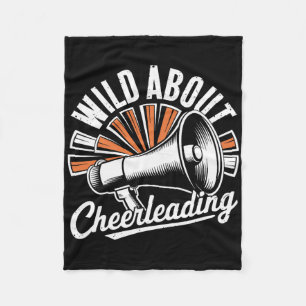 Wild About Cheerleading Funny Cheerleader Cheer  Fleece Blanket
