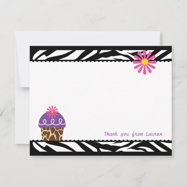 Wild About Cupcakes Note Card (Front)