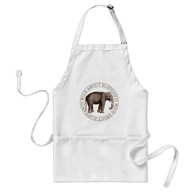 Wild About Elephants Standard Apron (Front)