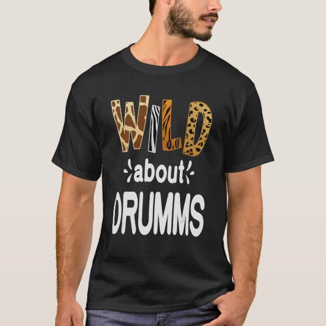 Wild About Guitars  Guitarist and Guitar Player T-Shirt (Front)
