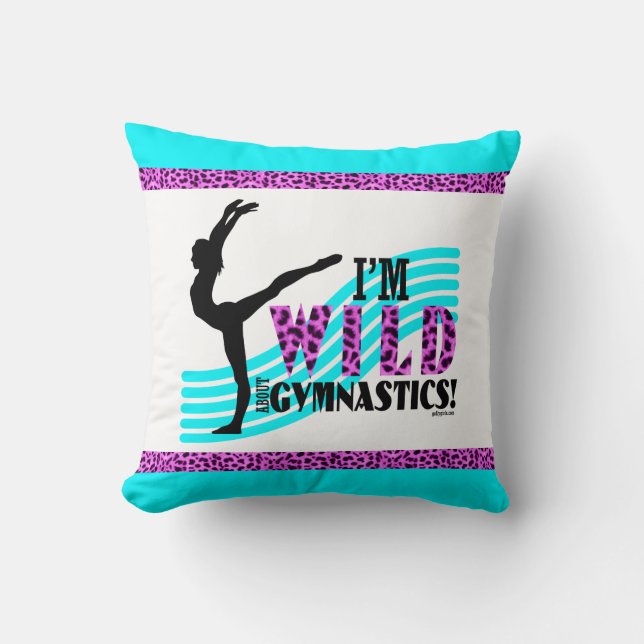Wild About Gymnastics Cushion (Front)