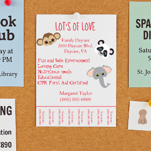 Wild About Kids! Safari-Themed Daycare Flyer