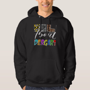 Wild About Kindergarten Leopard For Teacher Back T Hoodie
