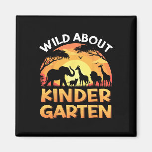 Wild About Kindergarten Zoo Animals Back To School Magnet
