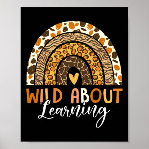 Wild About Learning Teacher Byck To School Leopard Poster