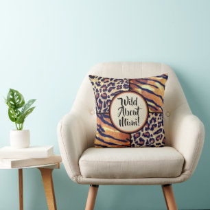 Wild about Mimi! Fun Grandma gift Throw Pillow